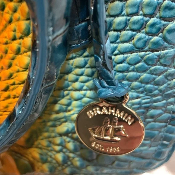 Brahmin Purse-Small “Ashley” Bermudan Ombre-Checkbook included - Picture 6 of 8